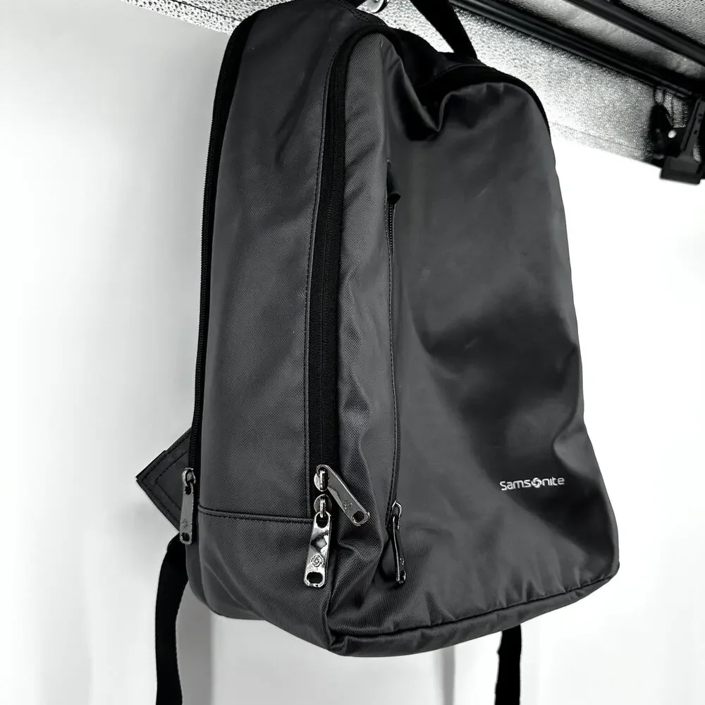 Samsonite Backpack Travel Bag Laptop Multi Pockets Gray Black One Size